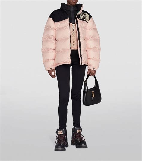 north face gucci pink puffer|gucci north face price.